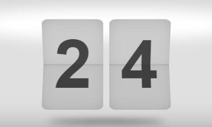 3D flip clock counter in pure CSS